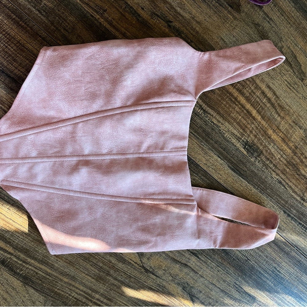 PrettyLittleThing Pink and Cream Top